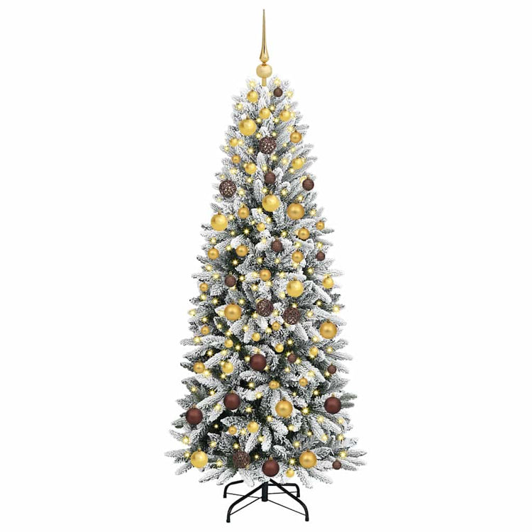 Vidaxx künstlicher Weihnachtsbaum weiß 180 cm PVC und Kunststoff und Stahl und PE