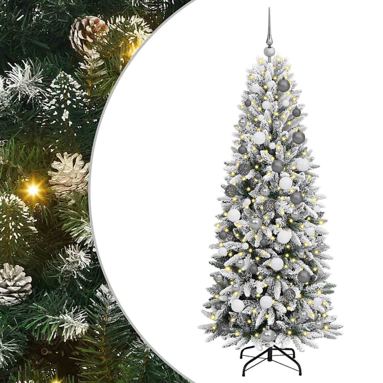 Vidaxx künstlicher Weihnachtsbaum weiß 180 cm PVC und Kunststoff und Stahl und PE