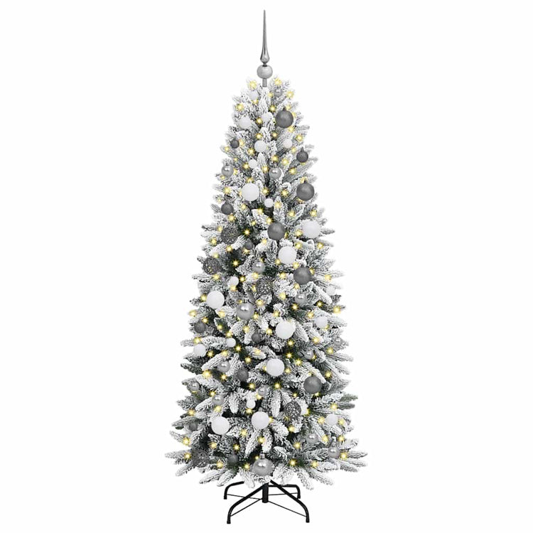 Vidaxx künstlicher Weihnachtsbaum weiß 180 cm PVC und Kunststoff und Stahl und PE