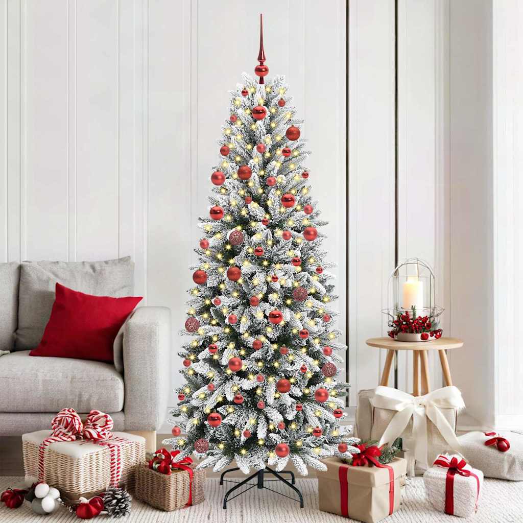 Vidaxx künstlicher Weihnachtsbaum weiß 180 cm PVC und Kunststoff und Stahl und PE