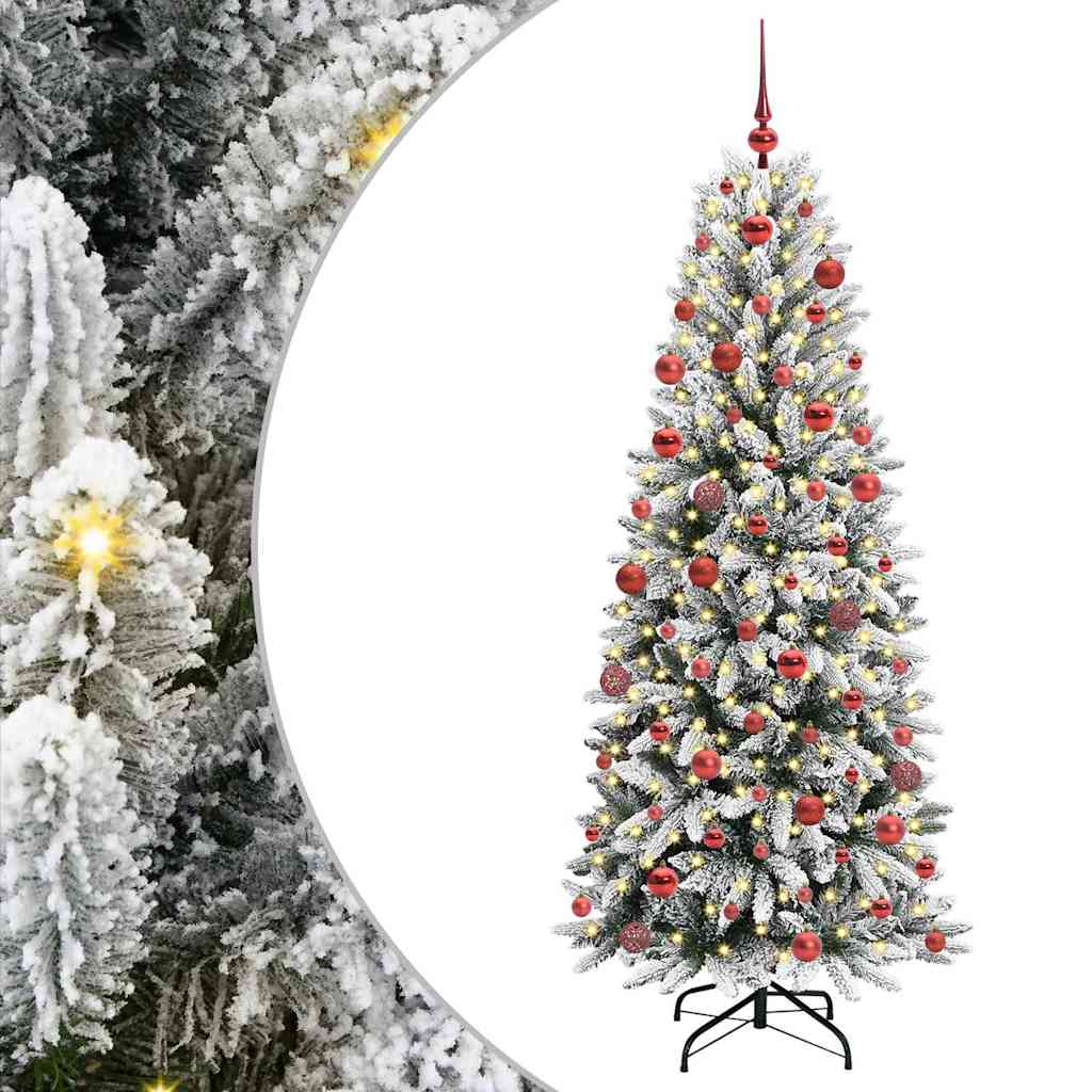 Vidaxx künstlicher Weihnachtsbaum weiß 180 cm PVC und Kunststoff und Stahl und PE