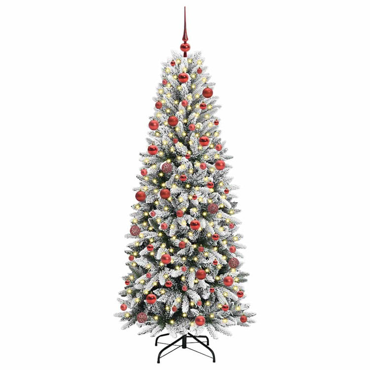 Vidaxx künstlicher Weihnachtsbaum weiß 180 cm PVC und Kunststoff und Stahl und PE