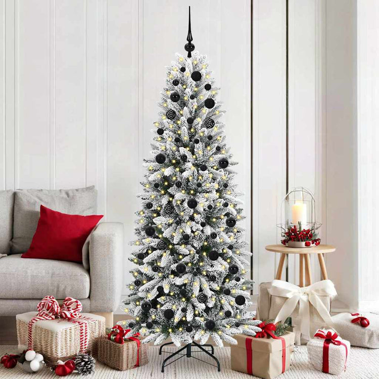 Vidaxx künstlicher Weihnachtsbaum weiß 180 cm PVC und Kunststoff und Stahl und PE