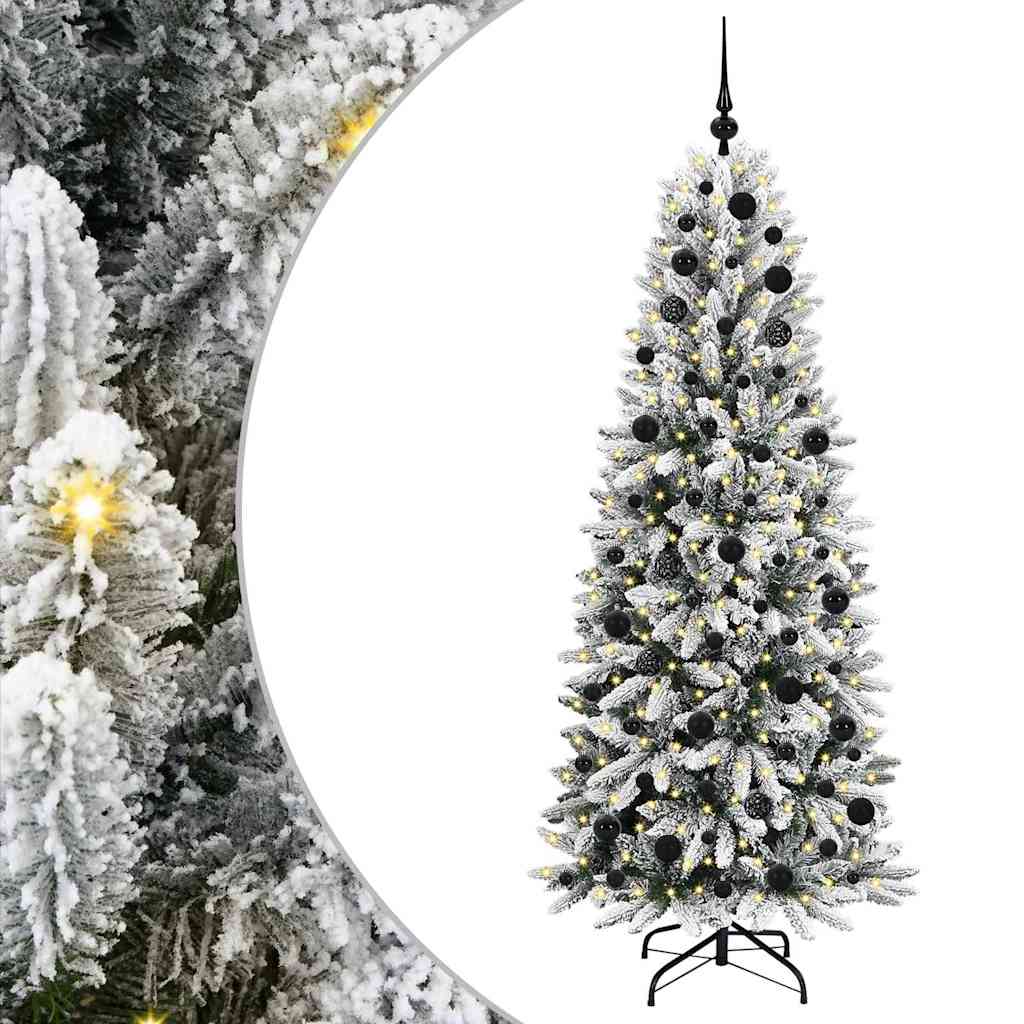 Vidaxx künstlicher Weihnachtsbaum weiß 180 cm PVC und Kunststoff und Stahl und PE