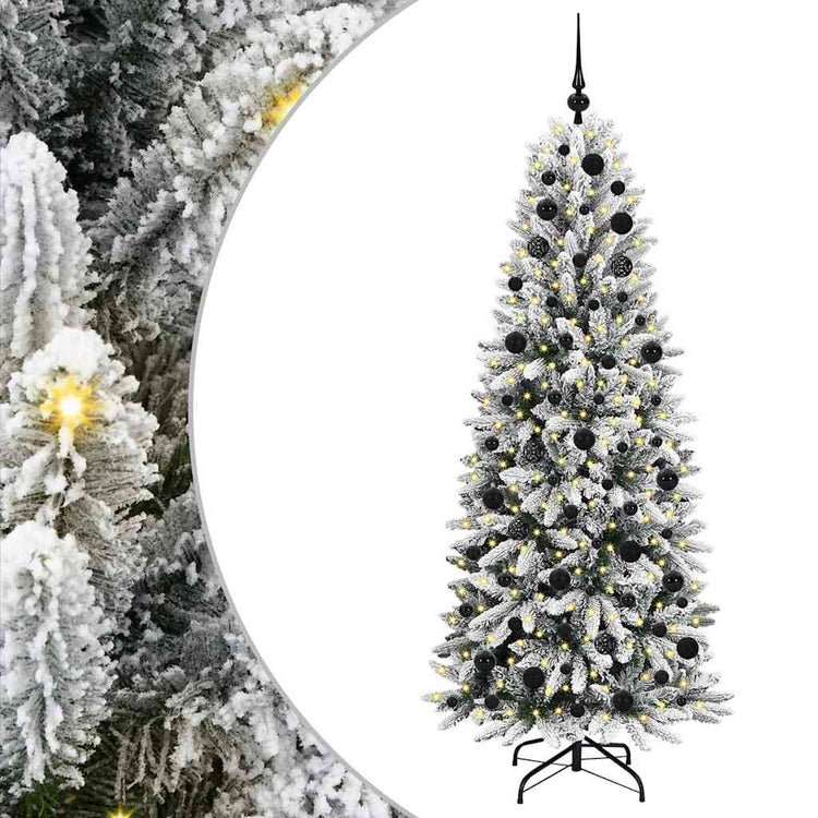 Vidaxx künstlicher Weihnachtsbaum weiß 180 cm PVC und Kunststoff und Stahl und PE