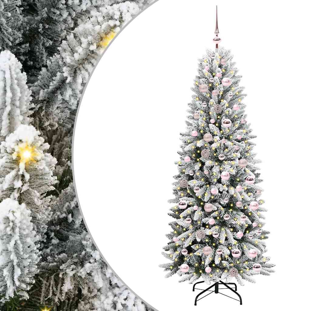 Vidaxx künstlicher Weihnachtsbaum weiß 180 cm PVC und Kunststoff und Stahl und PE