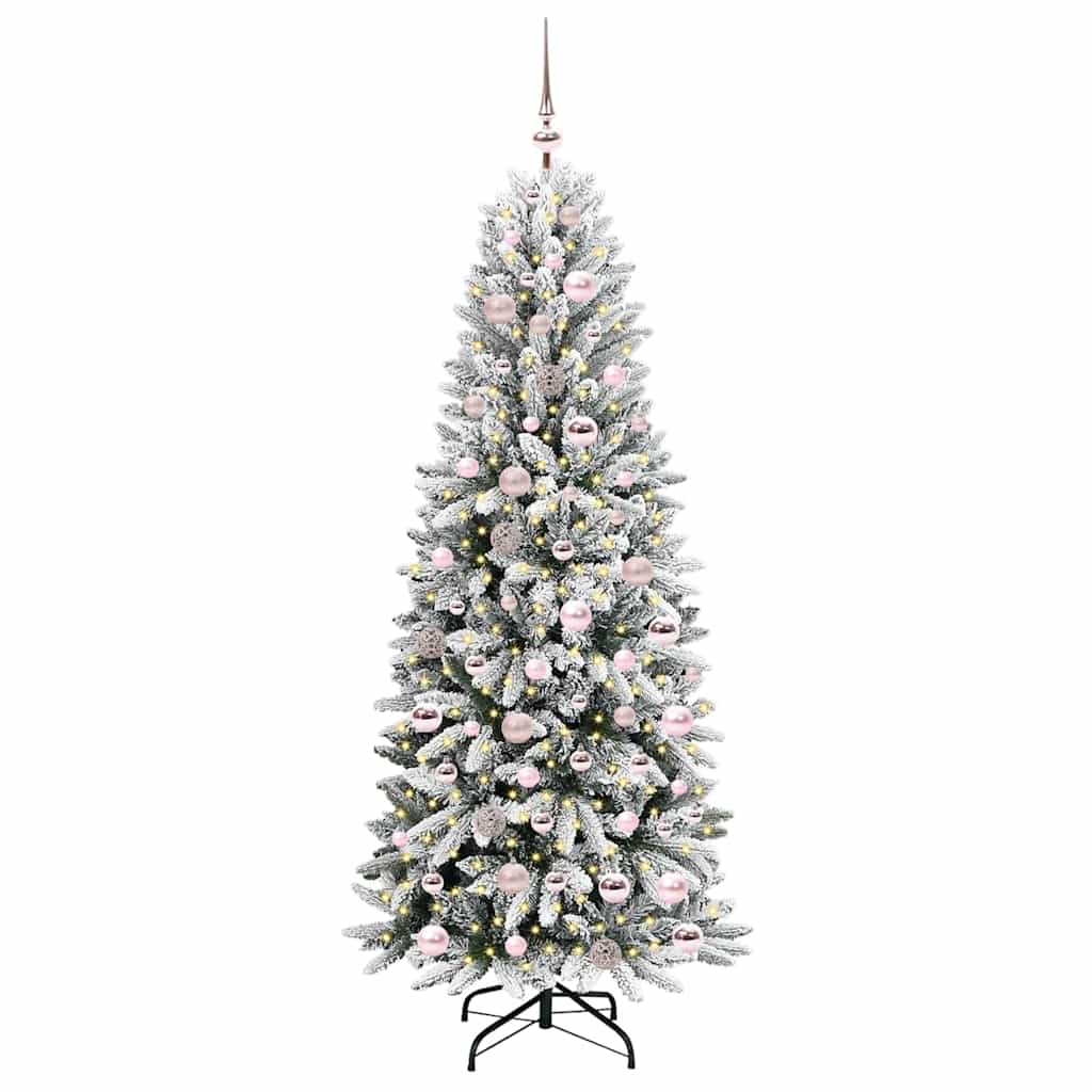 Vidaxx künstlicher Weihnachtsbaum weiß 180 cm PVC und Kunststoff und Stahl und PE