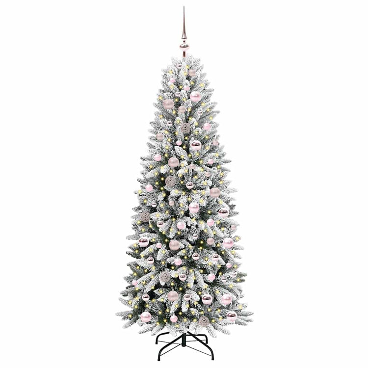 Vidaxx künstlicher Weihnachtsbaum weiß 180 cm PVC und Kunststoff und Stahl und PE