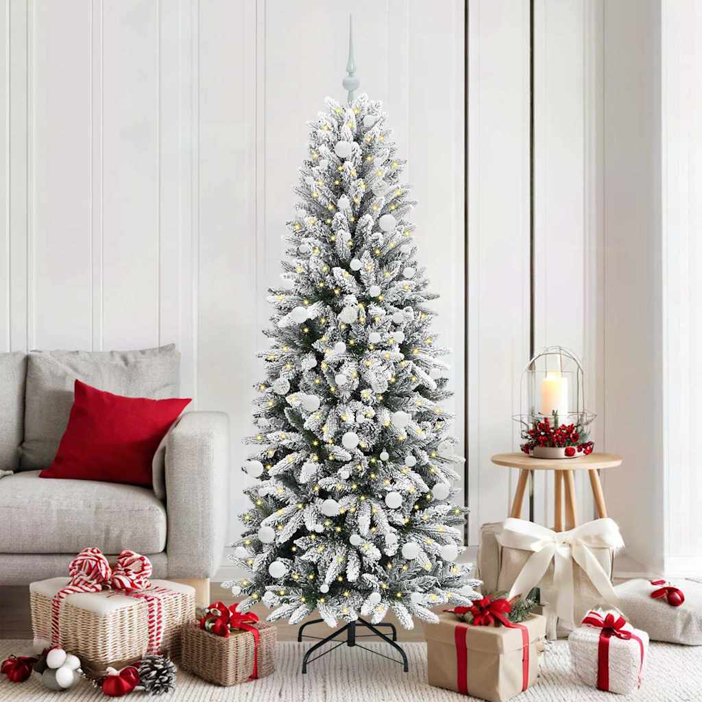 Vidaxx künstlicher Weihnachtsbaum weiß 180 cm PVC und Kunststoff und Stahl und PE