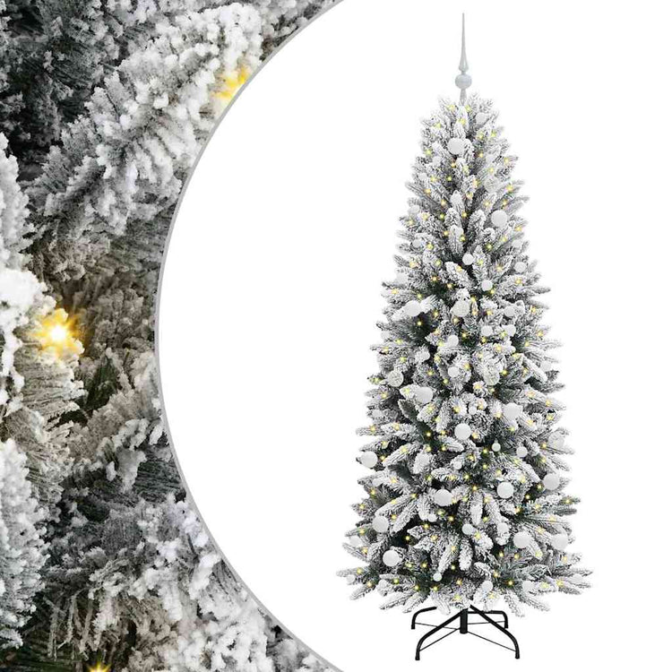 Vidaxx künstlicher Weihnachtsbaum weiß 180 cm PVC und Kunststoff und Stahl und PE