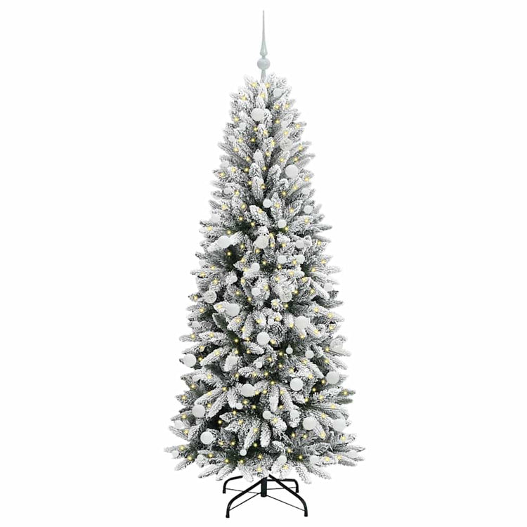 Vidaxx künstlicher Weihnachtsbaum weiß 180 cm PVC und Kunststoff und Stahl und PE