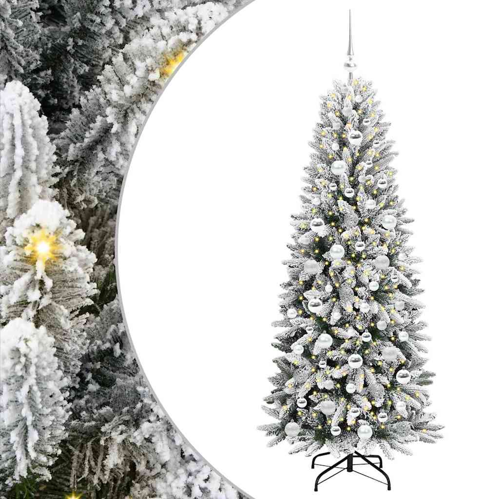 Vidaxx künstlicher Weihnachtsbaum weiß 180 cm PVC und Kunststoff und Stahl und PE