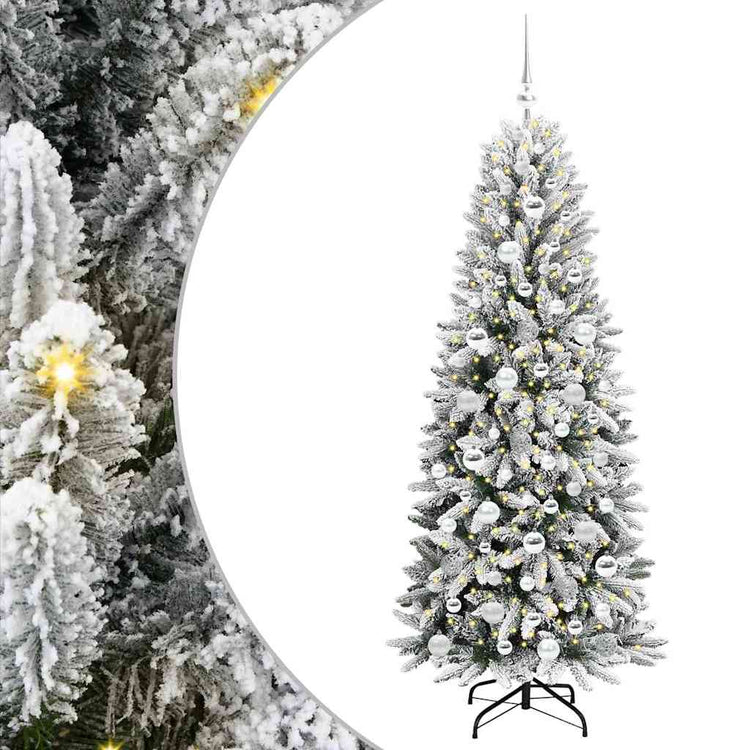 Vidaxx künstlicher Weihnachtsbaum weiß 180 cm PVC und Kunststoff und Stahl und PE