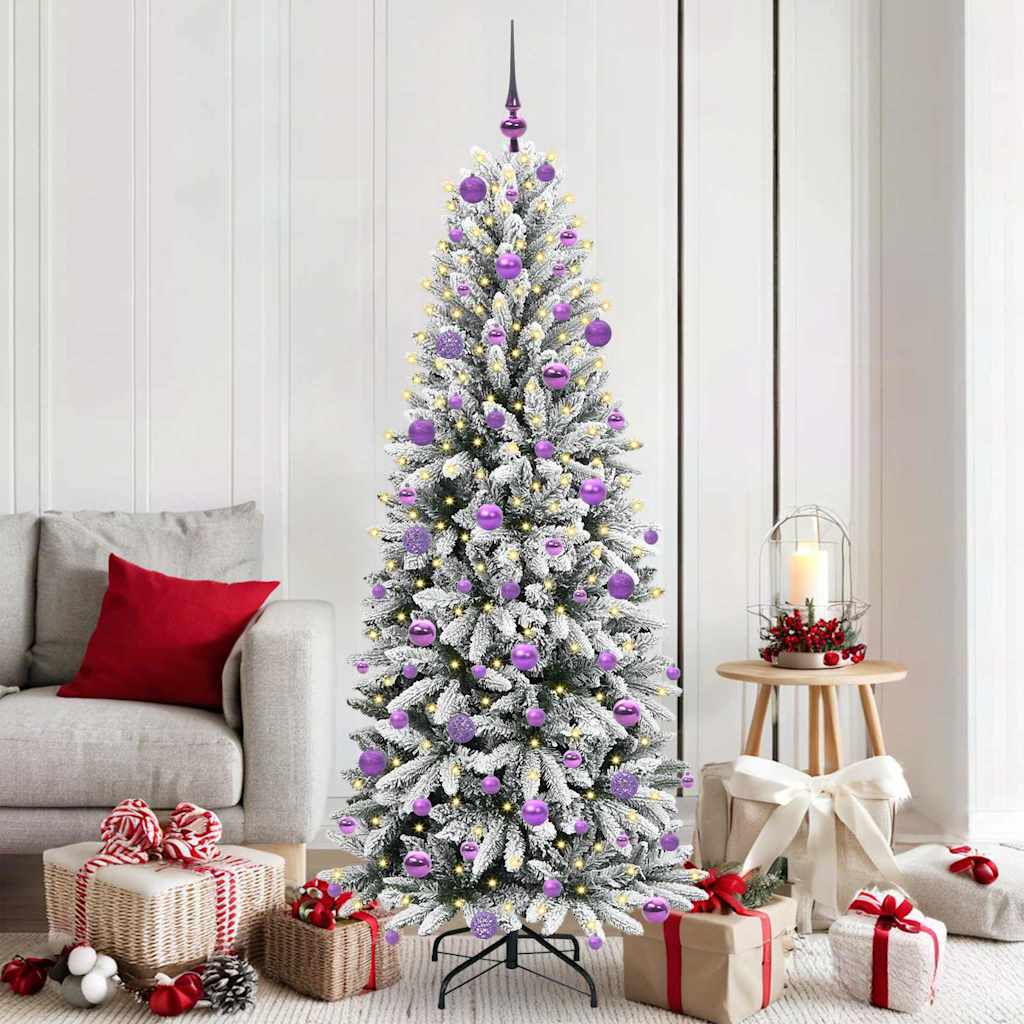 Vidaxx künstlicher Weihnachtsbaum weiß 180 cm PVC und Kunststoff und Stahl und PE