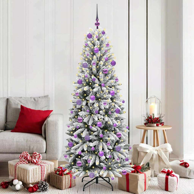 Vidaxx künstlicher Weihnachtsbaum weiß 180 cm PVC und Kunststoff und Stahl und PE