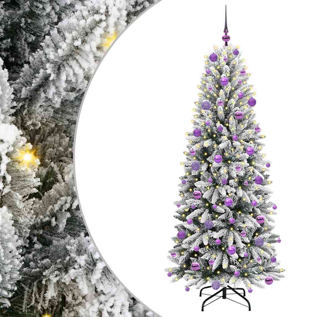 Vidaxx künstlicher Weihnachtsbaum weiß 180 cm PVC und Kunststoff und Stahl und PE