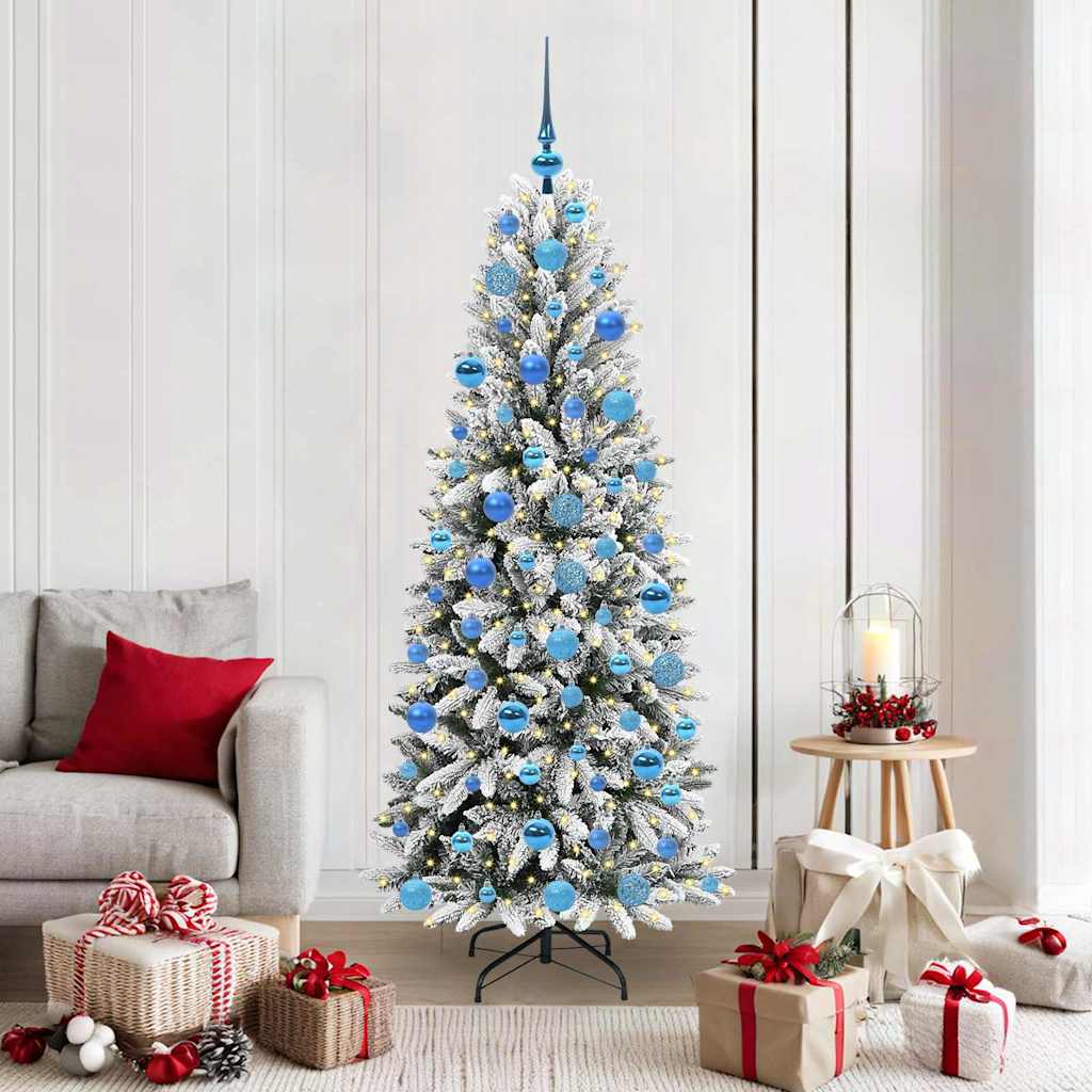 Vidaxx künstlicher Weihnachtsbaum weiß 180 cm PVC und Kunststoff und Stahl und PE