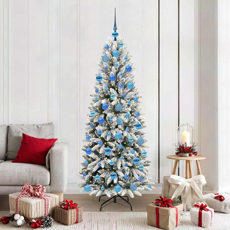Vidaxx künstlicher Weihnachtsbaum weiß 180 cm PVC und Kunststoff und Stahl und PE