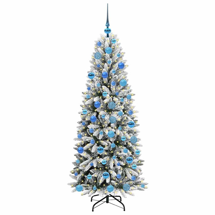 Vidaxx künstlicher Weihnachtsbaum weiß 180 cm PVC und Kunststoff und Stahl und PE