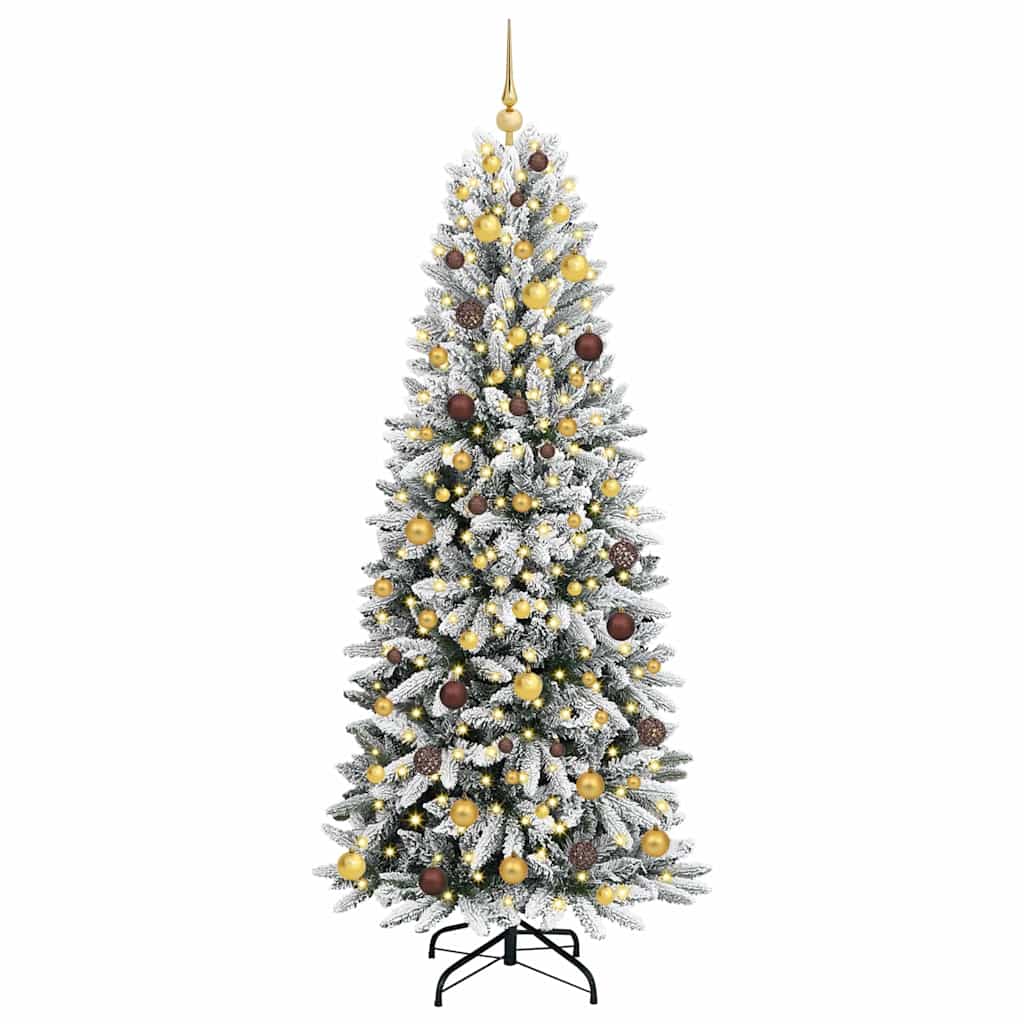 Vidaxx künstlicher Weihnachtsbaum weiß 210 cm PVC und Kunststoff und Stahl und PE