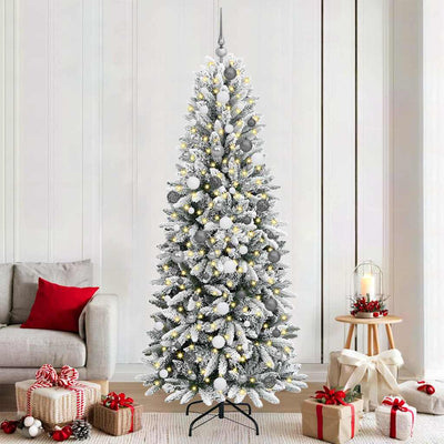 Vidaxx künstlicher Weihnachtsbaum weiß 210 cm PVC und Kunststoff sowie Stahl und PE