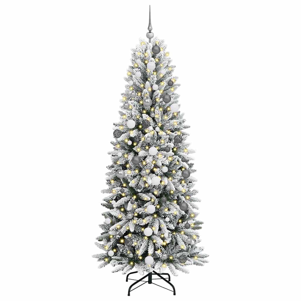 Vidaxx künstlicher Weihnachtsbaum weiß 210 cm PVC und Kunststoff sowie Stahl und PE