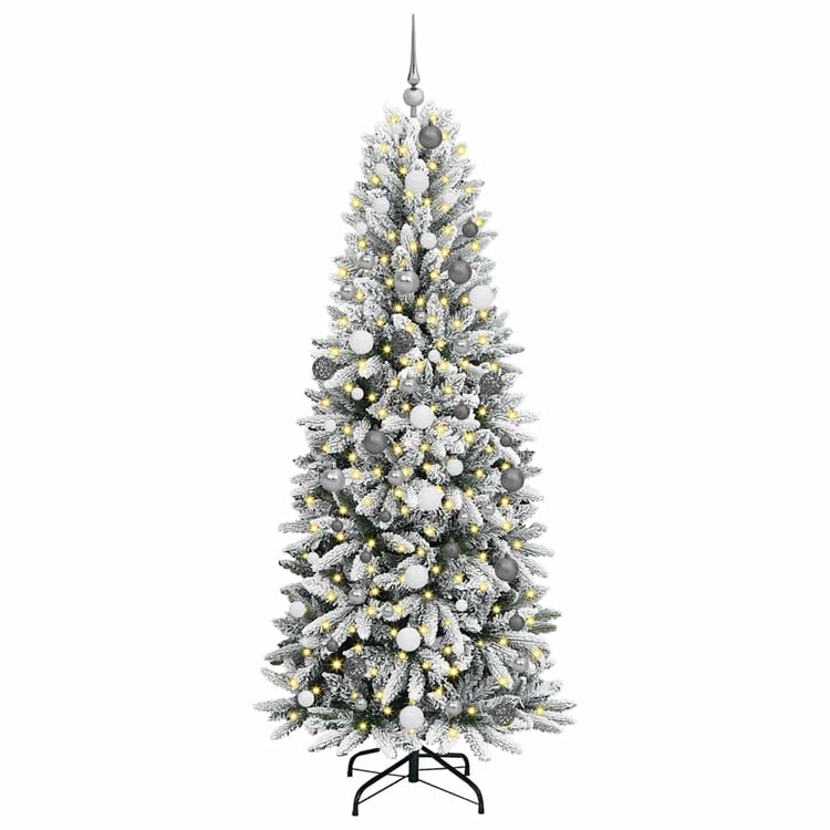 Vidaxx künstlicher Weihnachtsbaum weiß 210 cm PVC und Kunststoff sowie Stahl und PE