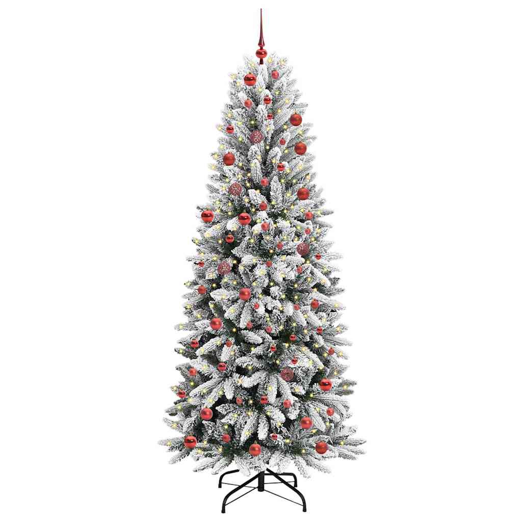 Vidaxx künstlicher Weihnachtsbaum weiß 210 cm PVC und Kunststoff sowie Stahl und PE