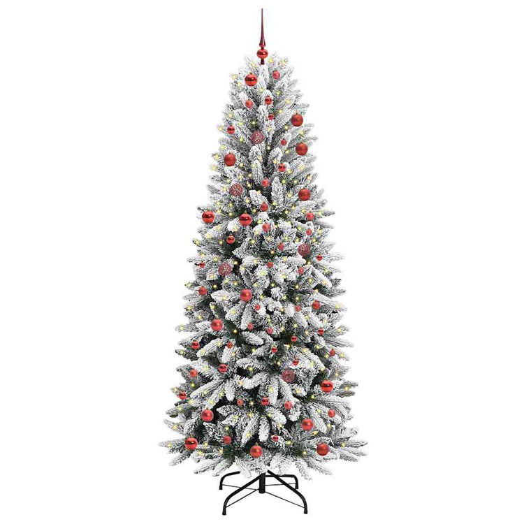Vidaxx künstlicher Weihnachtsbaum weiß 210 cm PVC und Kunststoff sowie Stahl und PE
