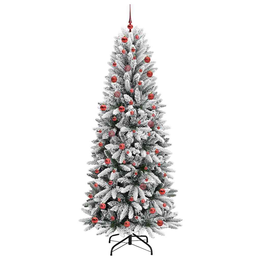 Vidaxx künstlicher Weihnachtsbaum weiß 210 cm PVC und Kunststoff sowie Stahl und PE