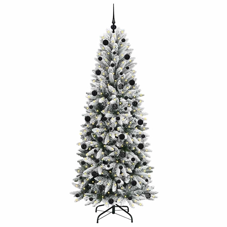 Vidaxx künstlicher Weihnachtsbaum weiß 210 cm PVC und Kunststoff sowie Stahl und PE