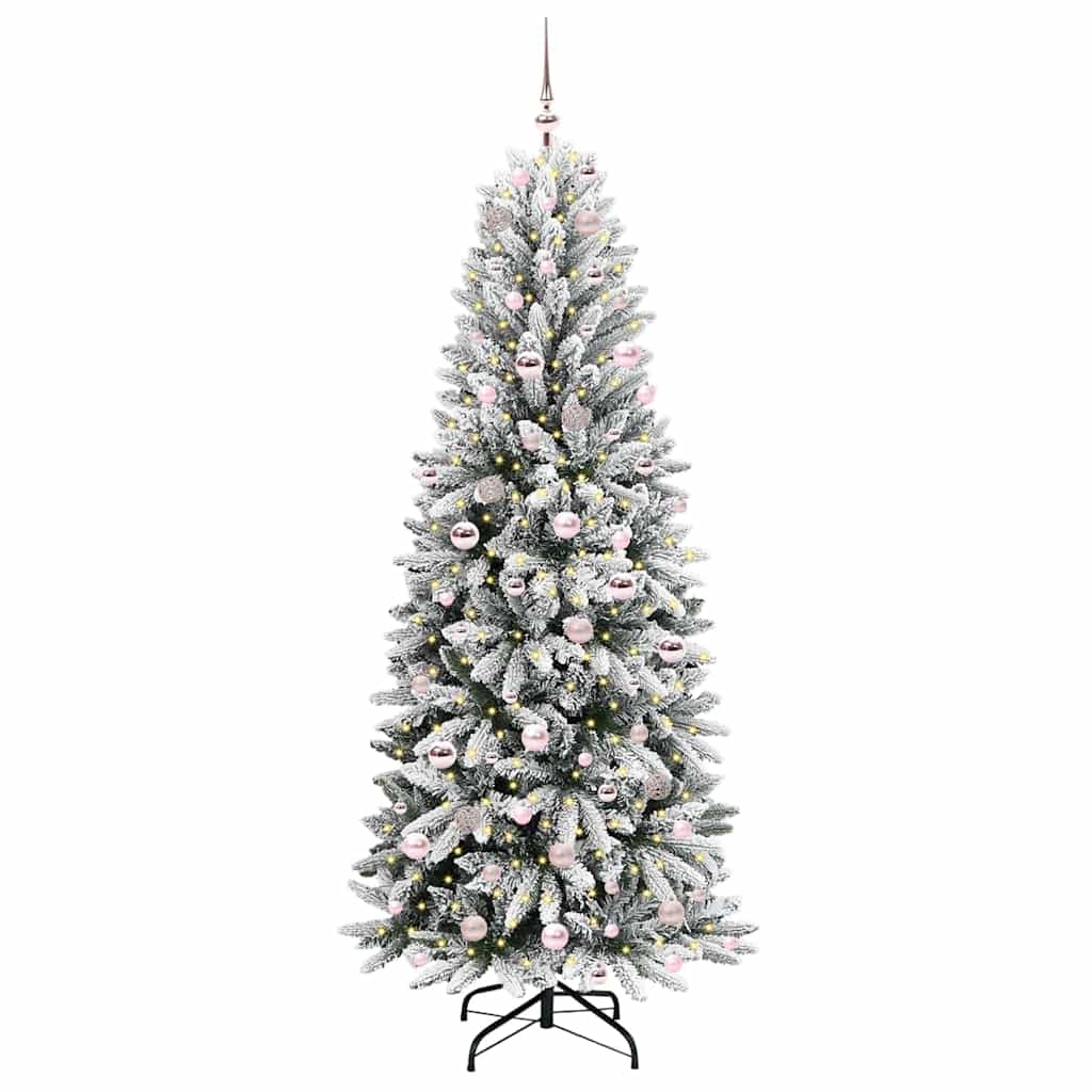 Vidaxx künstlicher Weihnachtsbaum weiß 210 cm PVC und Kunststoff sowie Stahl und PE