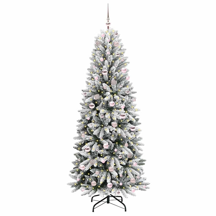 Vidaxx künstlicher Weihnachtsbaum weiß 210 cm PVC und Kunststoff sowie Stahl und PE