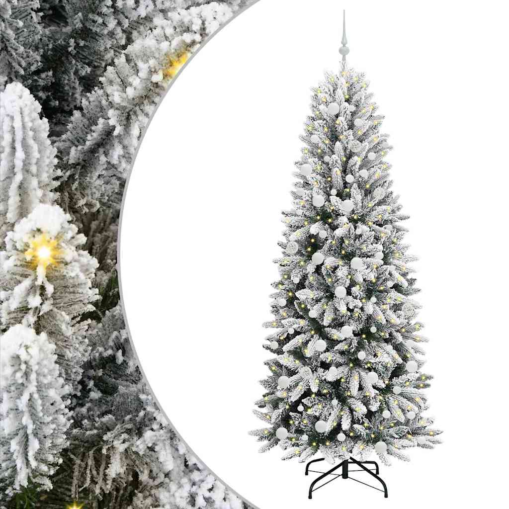 Vidaxx künstlicher Weihnachtsbaum weiß 210 cm PVC und Kunststoff sowie Stahl und PE