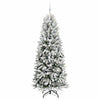 Vidaxx künstlicher Weihnachtsbaum weiß 210 cm PVC und Kunststoff sowie Stahl und PE