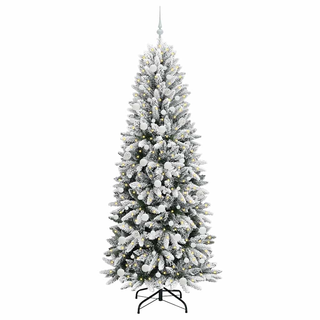 Vidaxx künstlicher Weihnachtsbaum weiß 210 cm PVC und Kunststoff sowie Stahl und PE