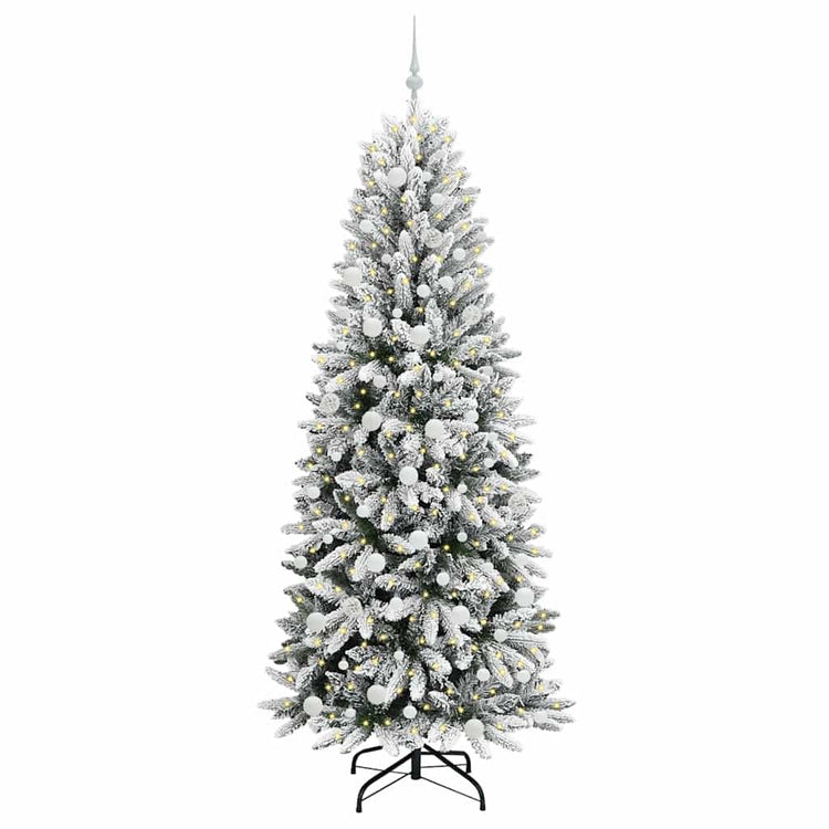 Vidaxx künstlicher Weihnachtsbaum weiß 210 cm PVC und Kunststoff sowie Stahl und PE