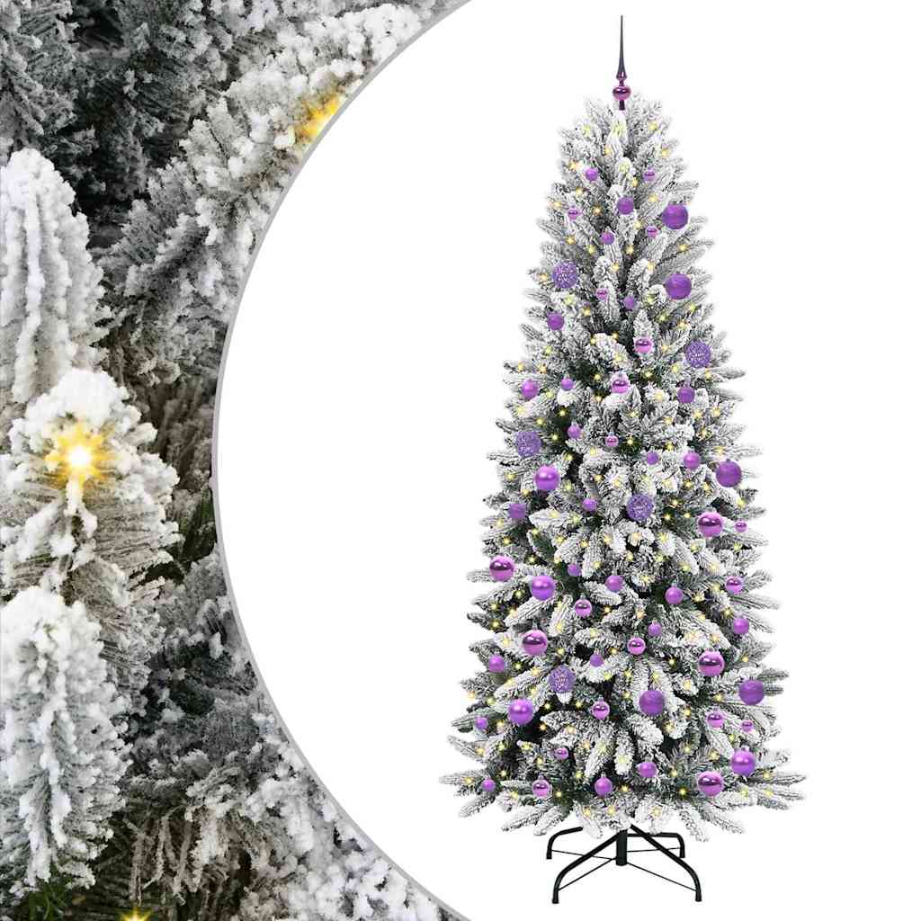 Vidaxx künstlicher Weihnachtsbaum weiß 210 cm PVC und Kunststoff sowie Stahl und PE