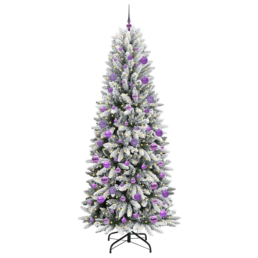 Vidaxx künstlicher Weihnachtsbaum weiß 210 cm PVC und Kunststoff sowie Stahl und PE