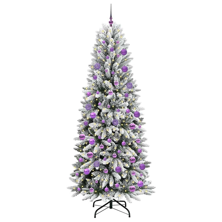 Vidaxx künstlicher Weihnachtsbaum weiß 210 cm PVC und Kunststoff sowie Stahl und PE