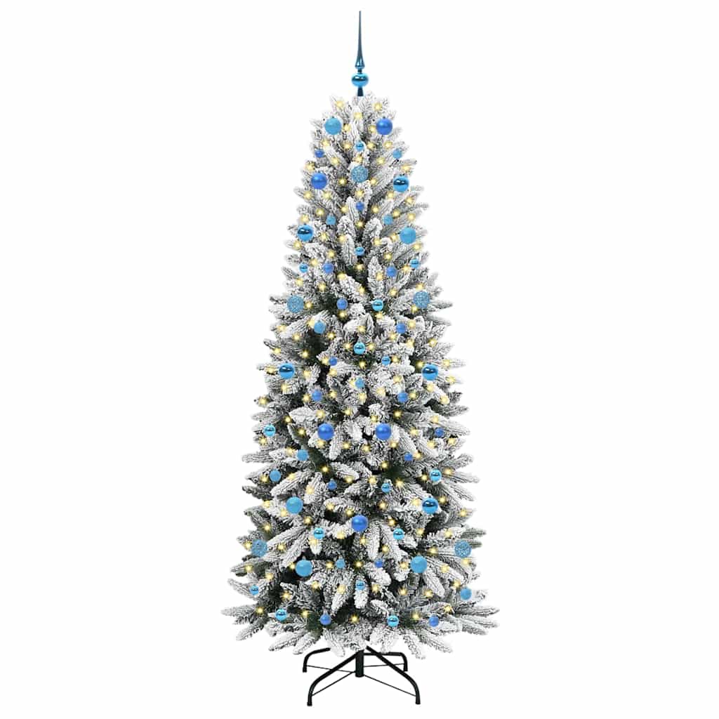 Vidaxx künstlicher Weihnachtsbaum weiß 210 cm PVC und Kunststoff sowie Stahl und PE