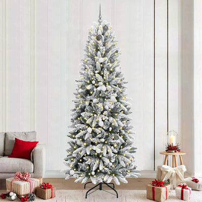 Vidaxx künstlicher Weihnachtsbaum weiß 240 cm PVC und Kunststoff und Stahl und PE
