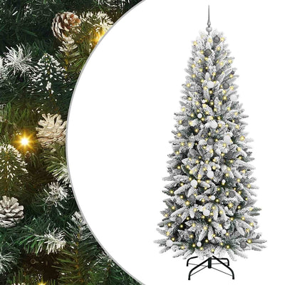 Vidaxx künstlicher Weihnachtsbaum weiß 240 cm PVC und Kunststoff und Stahl und PE