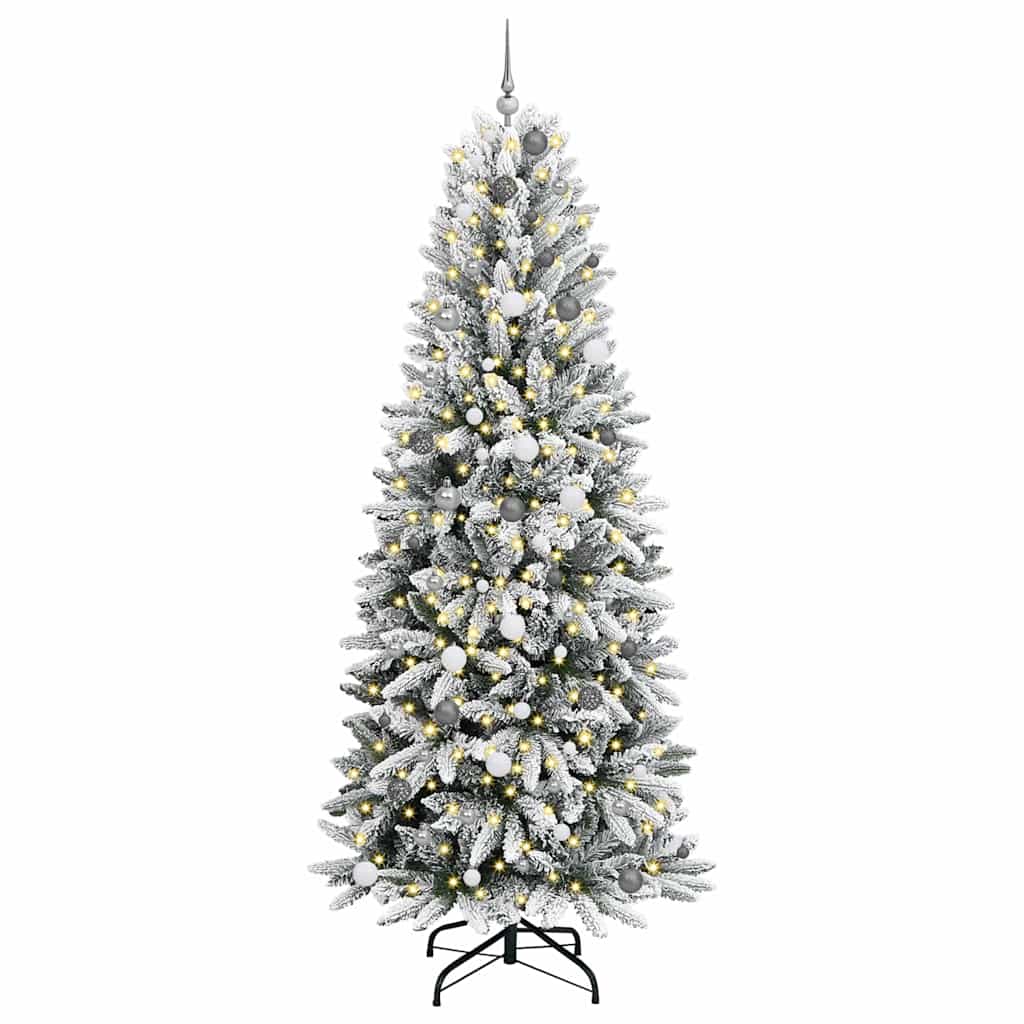 Vidaxx künstlicher Weihnachtsbaum weiß 240 cm PVC und Kunststoff und Stahl und PE