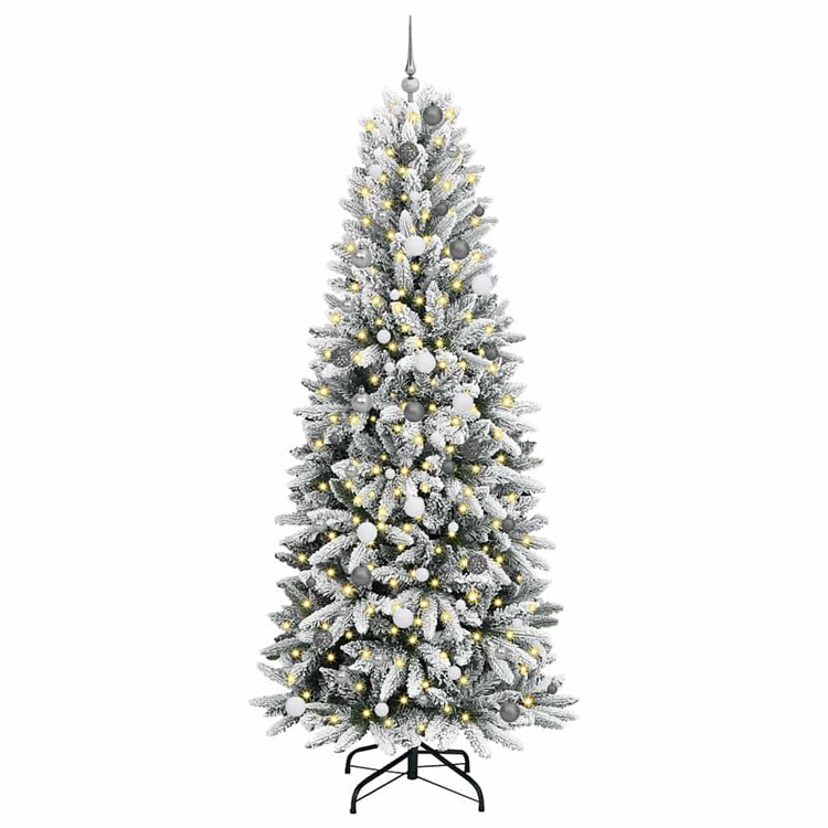 Vidaxx künstlicher Weihnachtsbaum weiß 240 cm PVC und Kunststoff und Stahl und PE