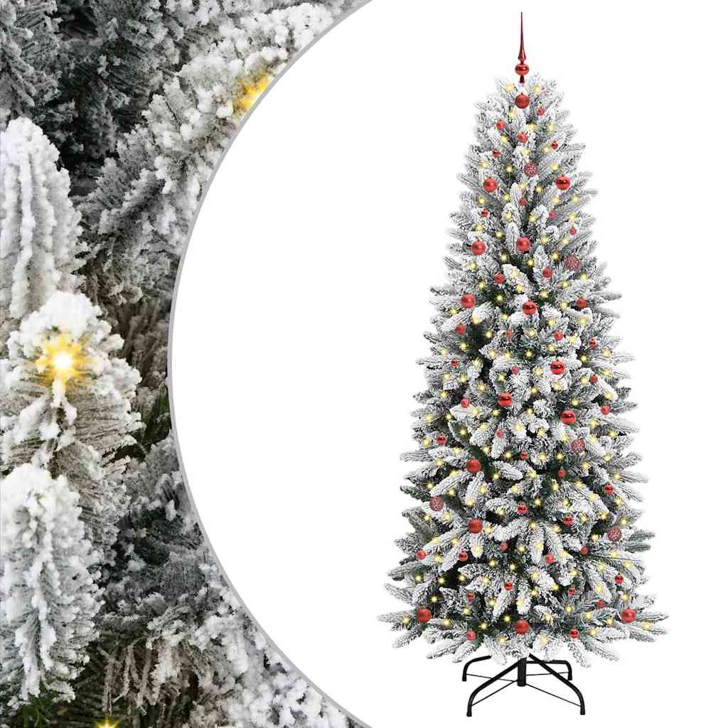 Vidaxx künstlicher Weihnachtsbaum weiß 240 cm PVC und Kunststoff und Stahl und PE