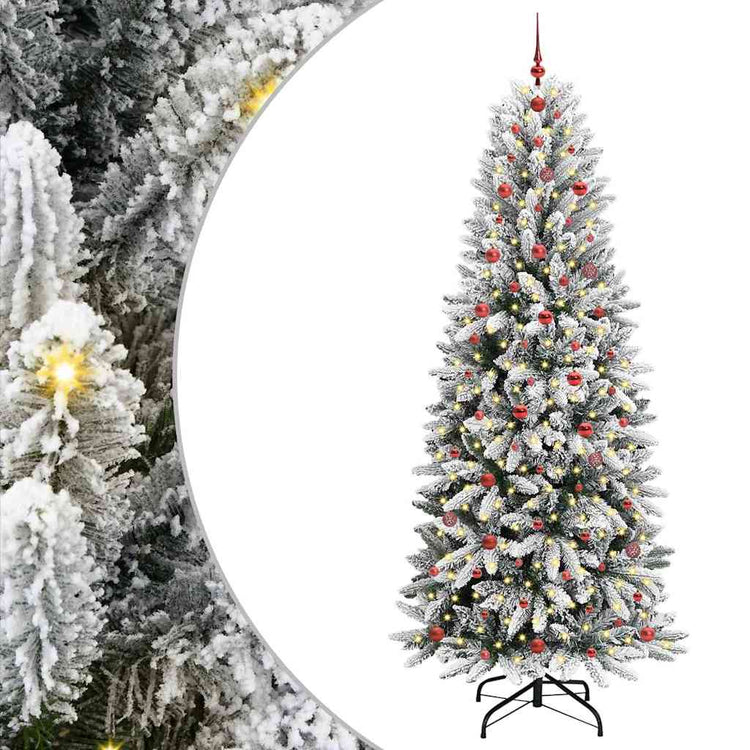 Vidaxx künstlicher Weihnachtsbaum weiß 240 cm PVC und Kunststoff und Stahl und PE