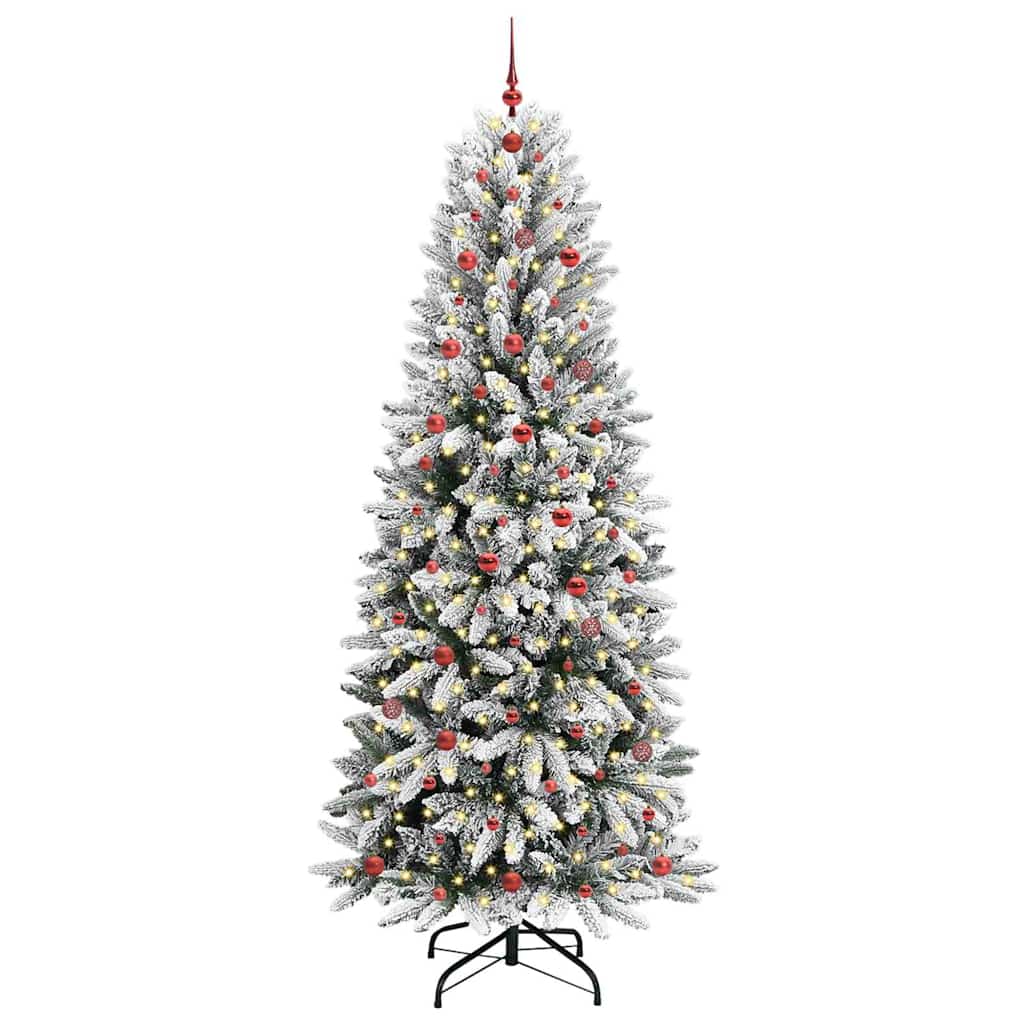 Vidaxx künstlicher Weihnachtsbaum weiß 240 cm PVC und Kunststoff und Stahl und PE