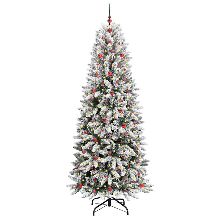 Vidaxx künstlicher Weihnachtsbaum weiß 240 cm PVC und Kunststoff und Stahl und PE