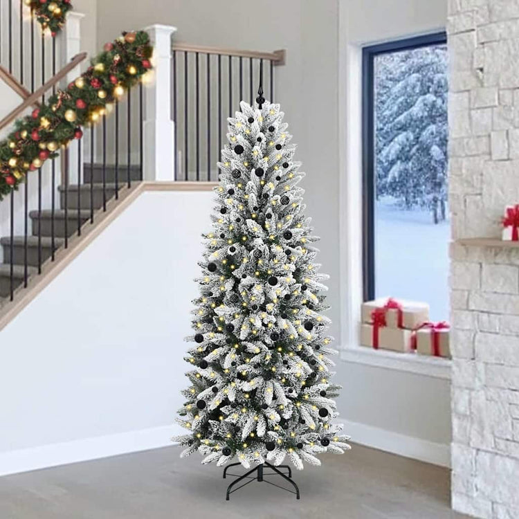 Vidaxx künstlicher Weihnachtsbaum weiß 240 cm PVC und Kunststoff und Stahl und PE